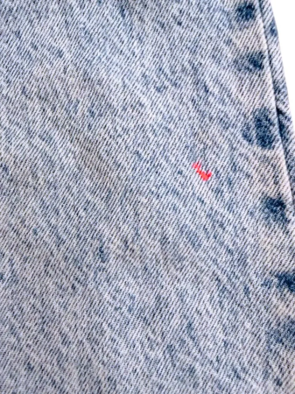 Zara Girls Heart Pocket Acid Wash Jeans - Light Blue Wide Leg Denim, Size 4-5T